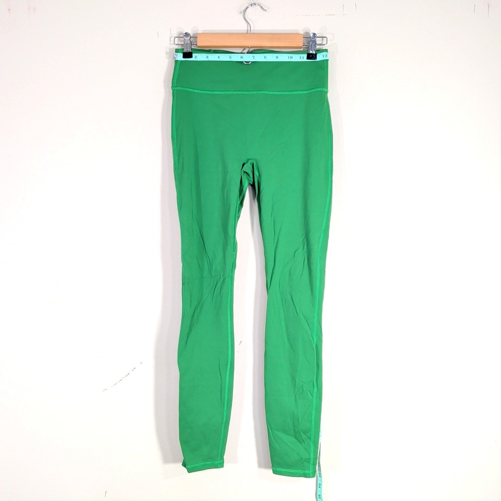 Fabletics Green Leggings; Motion365 High Waisted Strappy Back Activewear